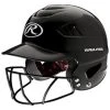 Rawlings COOLFLO Batting Helmet With Cage Black